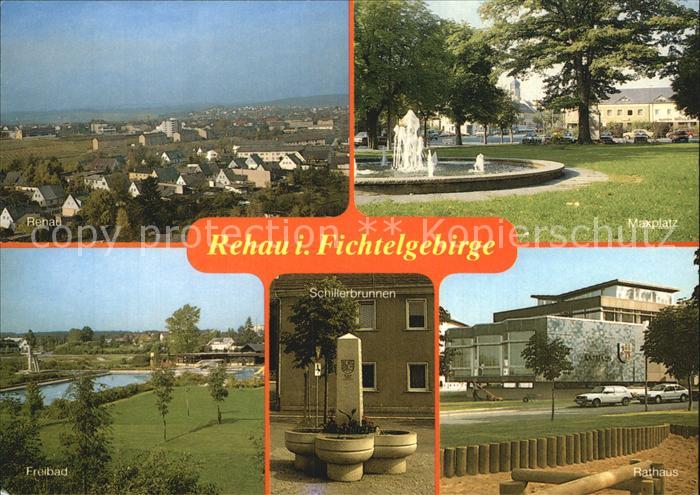 Rehau Oberfranken Freibad Rathaus Maxplatz