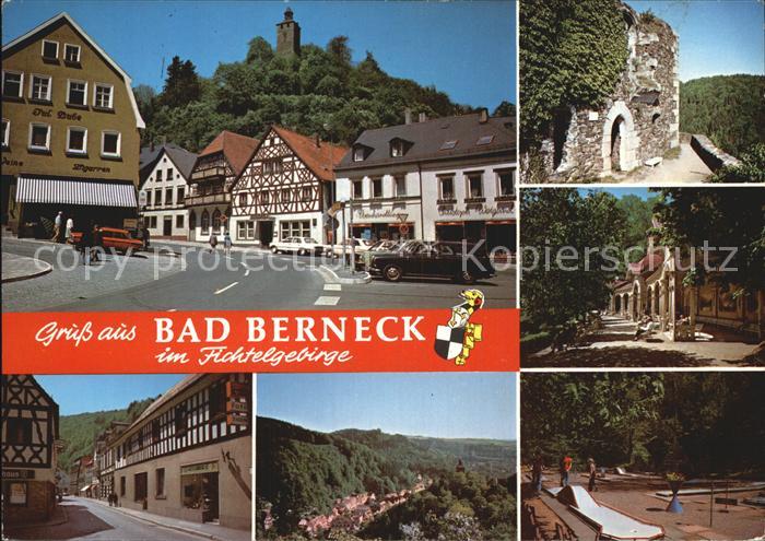 Bad Berneck Stadtansichten Burgruine Minigolf Panorama