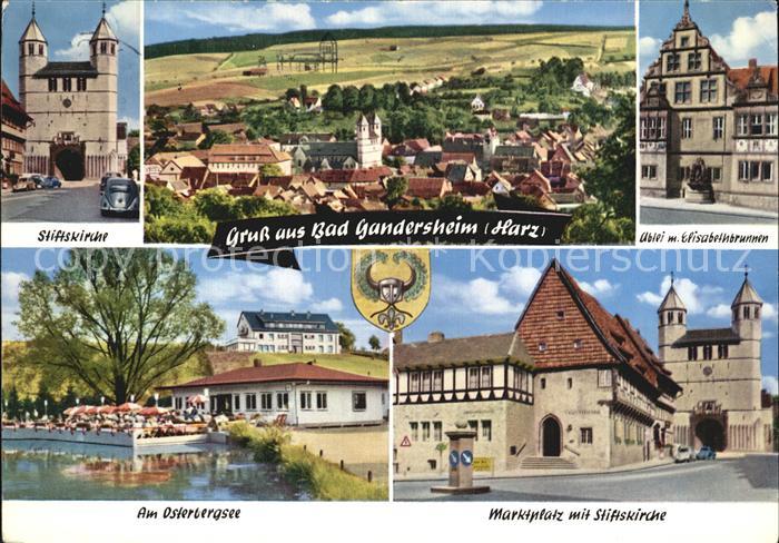 Bad Gandersheim Stiftskirche Am Osterbergsee Marktplatz Abtei mit Elisabethbrunn
