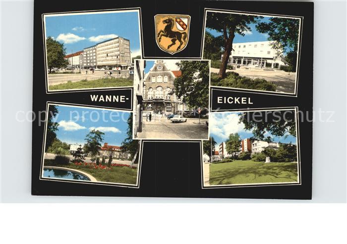 Wanne-Eickel Rathaus Stadtbuecherei Bahnhofsanlagen Altersheim