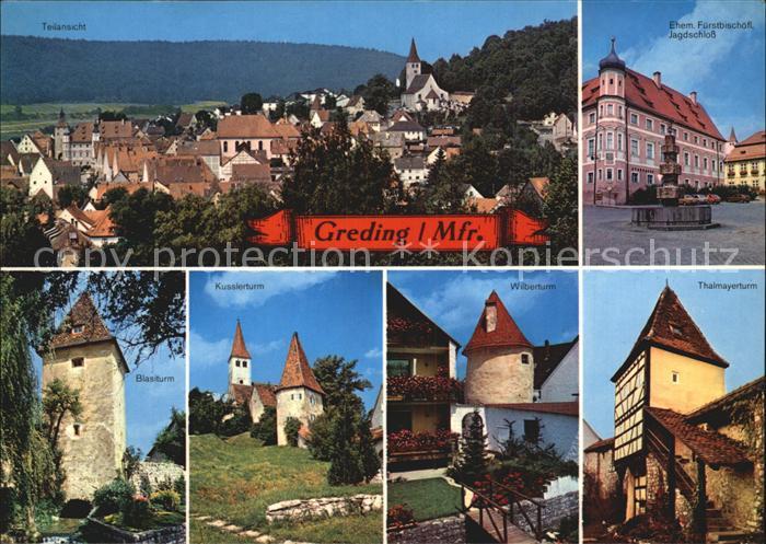 Greding Panorama Jagdschloss Blasiturm Kusslerturm Wiberturm Thalmeyerturm