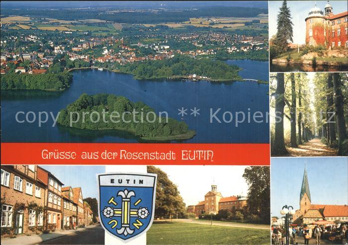 Eutin Schleswig-Holstein Fliegeraufnahme Schloss Allee Kirche