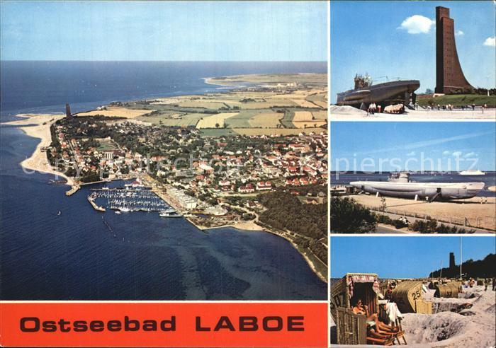 Laboe Fliegeraufnahme Marine Ehrenmal UBoot Strand