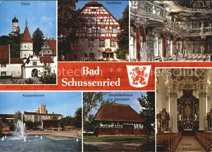 Bad Schussenried Toerle Apotheke Bibliothekssaal Kurparkklinik Strohdachhaus in