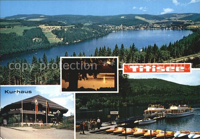 Titisee-Neustadt Seeblick Kurhaus Fahrgastschiffe Bootsliegeplatz
