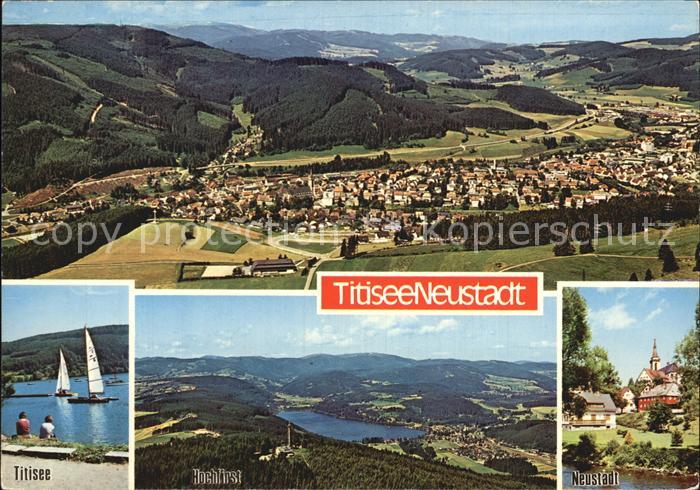 Titisee-Neustadt Fliegeraufnahme Seepartie Hochfirst Neustadt