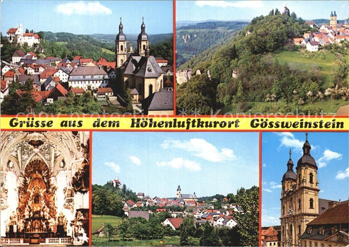 Goessweinstein Kirche Inneres Panorama Stadtblick