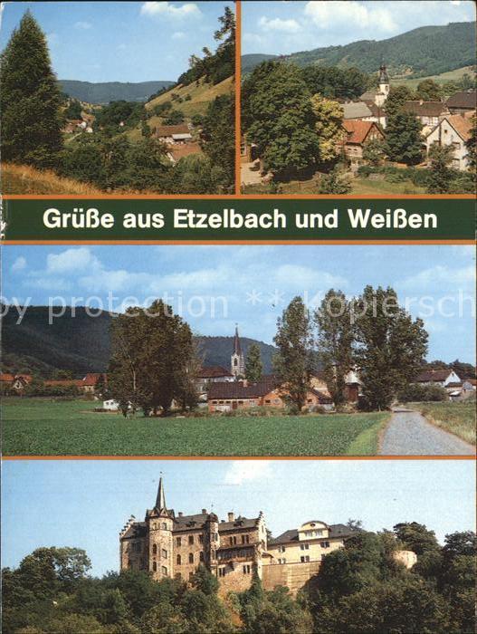 Etzelbach Uhlstaedt-Kirchhasel mit Weissen Teilansichten Schloss