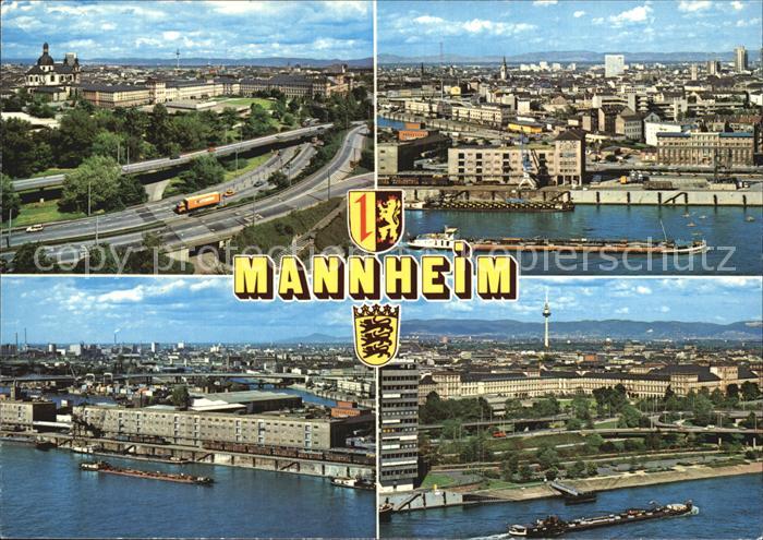 MANNHEIM BW an Rhein und Neckar Hafen Fliegeraufnahmen