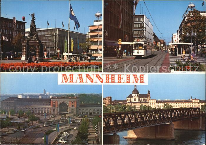 MANNHEIM BW Denkmal Strassenbahn Bahnhof Bruecke