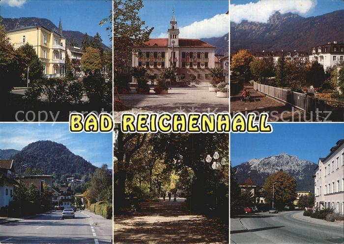 Bad Reichenhall Kurhaus Rathaus Strassenpartien Waldweg