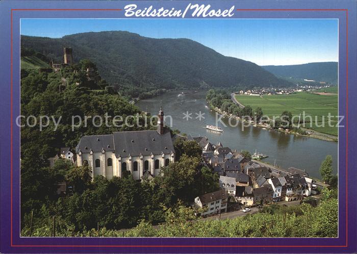 Beilstein Mosel Karmeliterkloster mit Burg Metternich und Campingplatz Happy Hol
