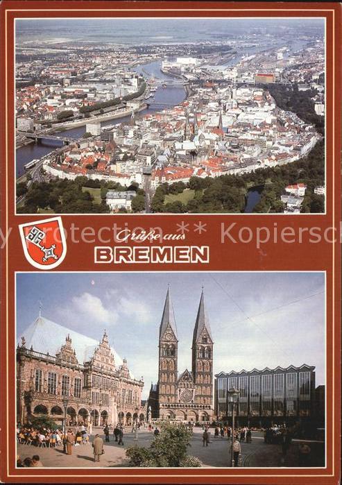 BREMEN  CITY Fliegeraufnahme Rathaus Dom