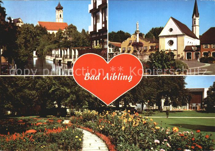 Bad Aibling Teilansicht Kirche Park