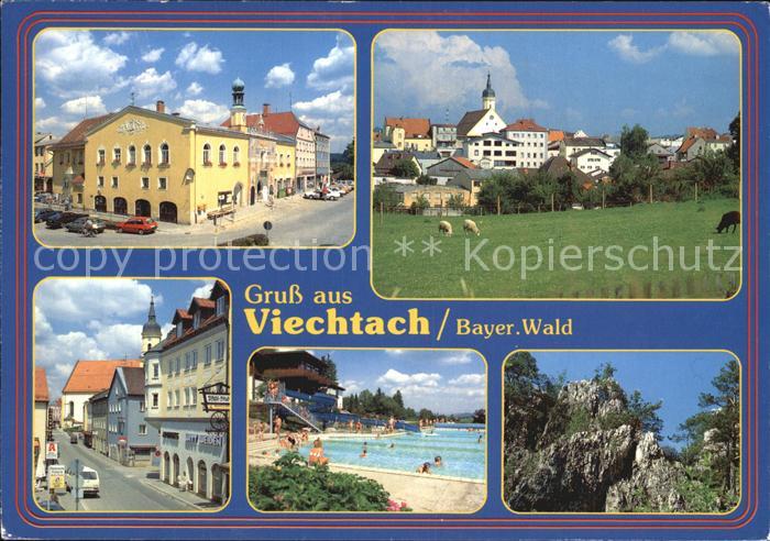 Viechtach Bayerischer Wald Teilansichten Schwimmbad Felsmassiv