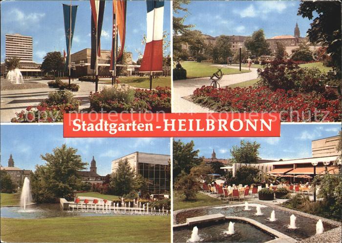 Heilbronn Neckar Stadtgarten Teilansichten Wasserspiele