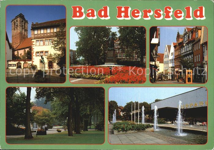 Bad Hersfeld Langdenkmal Fussgaengerzone Kurpark Stadthalle