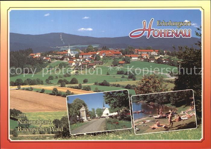 Hohenau Niederbayern Panorama Dorfpartie Strand