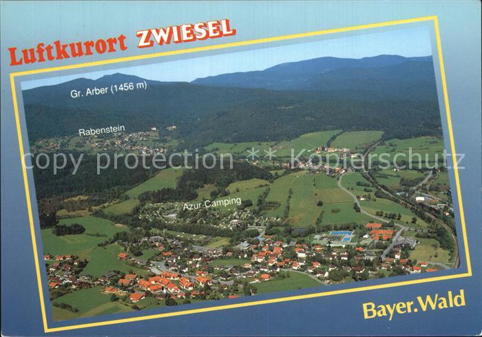 Zwiesel Niederbayern Fliegeraufnahme mit Gr Arber Rabenstein Azur Camping