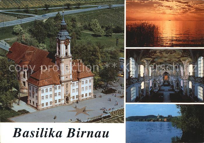 Birnau Basilika Birnau Fliegeraufnahme Seepanorama Kircheninneres