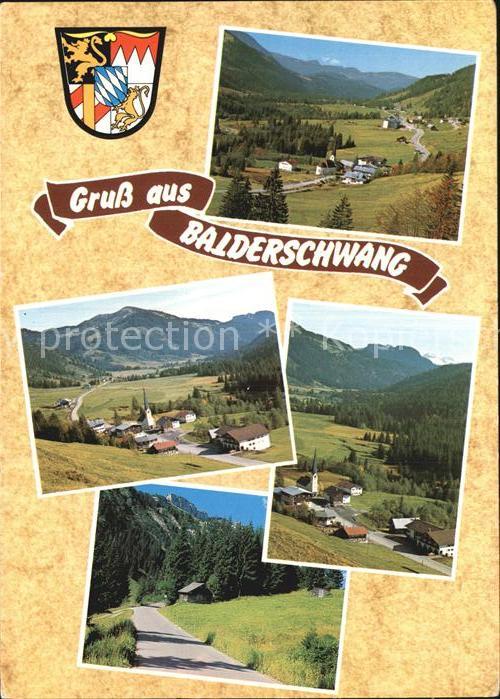 Balderschwang Panorama Teilansichten Waldweg