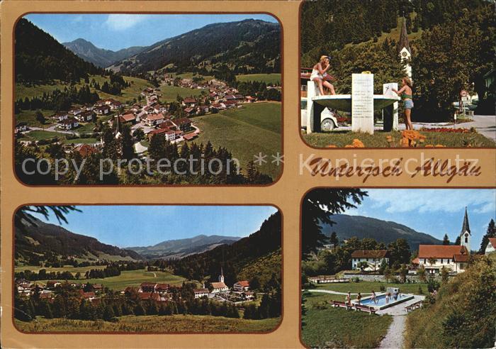 Unterjoch Panorama Teilansicht Schwimmbad