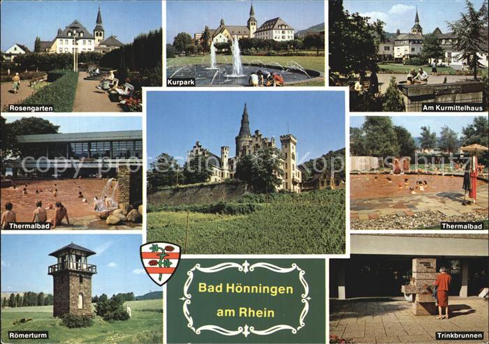 Bad Hoenningen Rosengarten Kurpark Kurmittelhaus Schloss Thermalbad Roemerturm T
