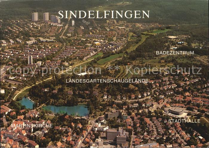 Sindelfingen Stadthalle Rathaus Martinskirche Landesgartenschaugelaende Sommerho