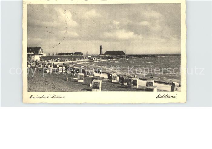 Buesum Nordseebad Suedstrand Leuchtturm