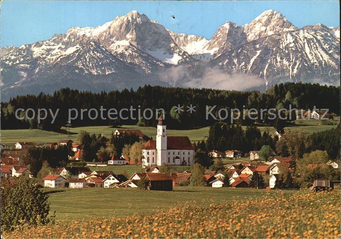 Lechbruck See mit Tiroler und Allgaeuer Alpen