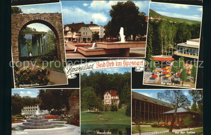 Bad Orb Philippsquelle Brunnen Konzerthalle Untertor Haselruhe Saline