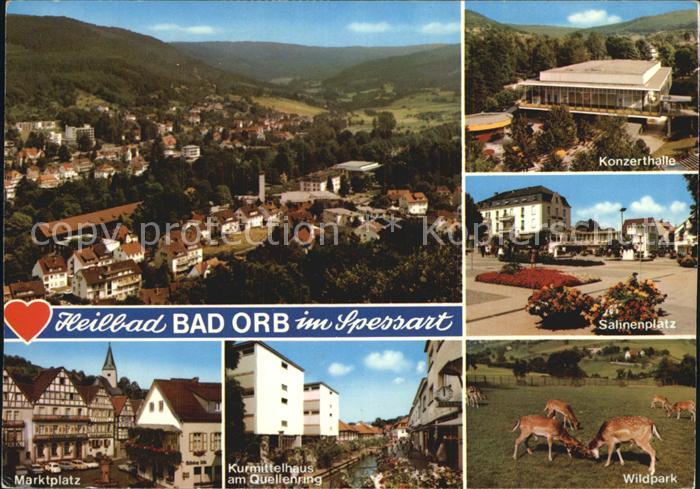 Bad Orb Panorama Konzerthalle Salinenplatz Marktplatz Kurmittelhaus Wildpark