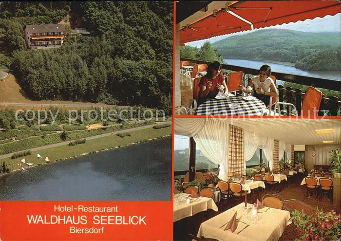 Biersdorf See Hotel Restaurant Waldhaus Seeblick Fliegeraufnahme Terrasse Gastra