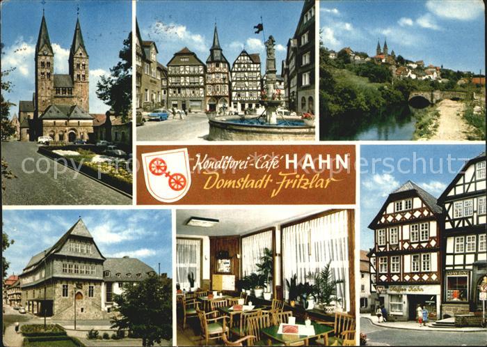 Fritzlar Dom Rathaus Brunnen Konditorei Cafe Hahn Gaststube
