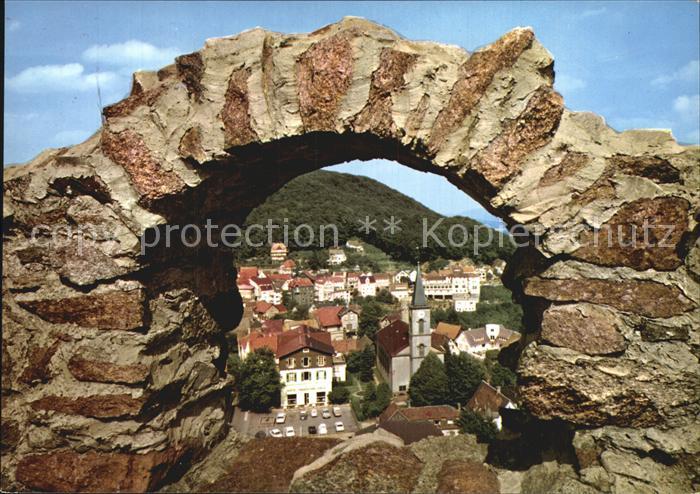 Lindenfels Odenwald Blick durchs Burgfenster