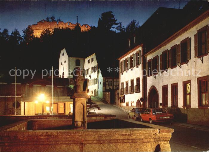 Lindenfels Odenwald Burgbeleuchtung Brunnen