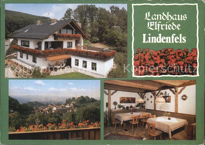 Lindenfels Odenwald Landhaus Elfriede Gaststube Panorama