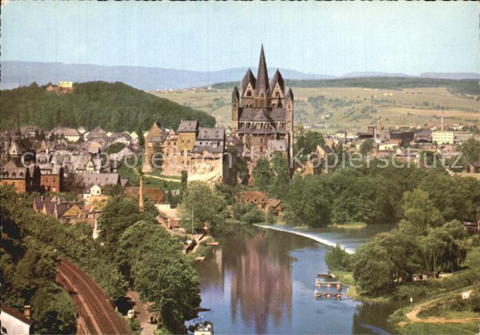 Limburg Lahn Blick von der Autobahnbruecke Dom