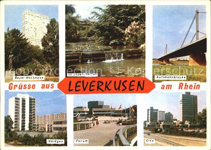 LEVERKUSEN  CITY Bayer Hochhaus Japan Garten Autobahnbruecke Heidgen Forum City