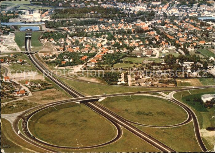 Rendsburg Schleswig-Holstein Tunnelanfahrt von Sueden Fliegeraufnahme
