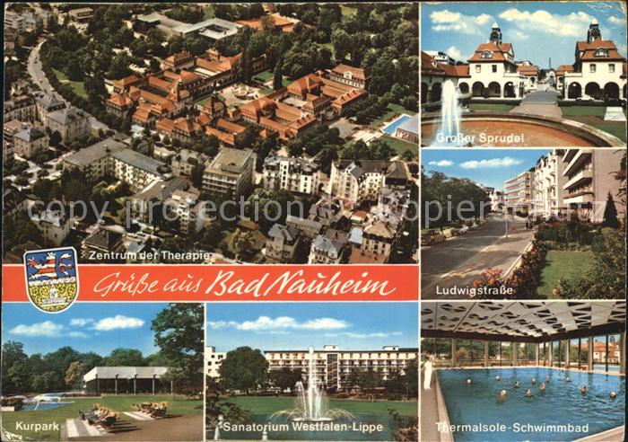 Bad Nauheim Fliegeraufnahme Therapiezentrum Gr Sprudel Ludwigstr Kurpark Sanator