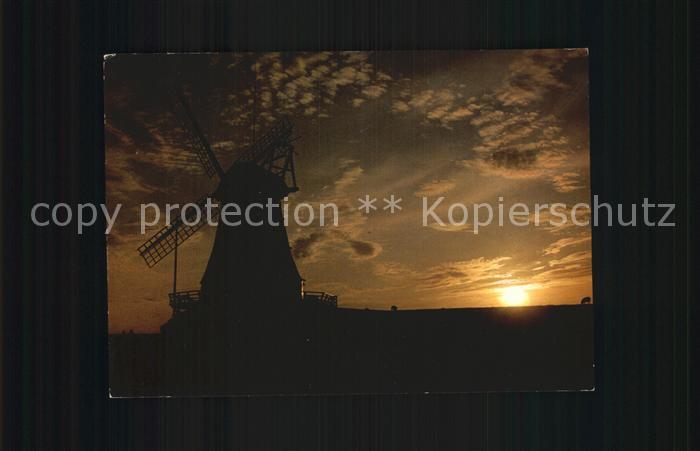 Pellworm Nordermuehle im Abendlicht