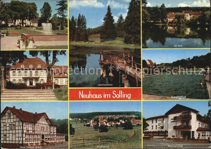 Neuhaus Solling Parkanlage Lakenhausteich Am Teich Schloss Schwimmbad Hotel Brau