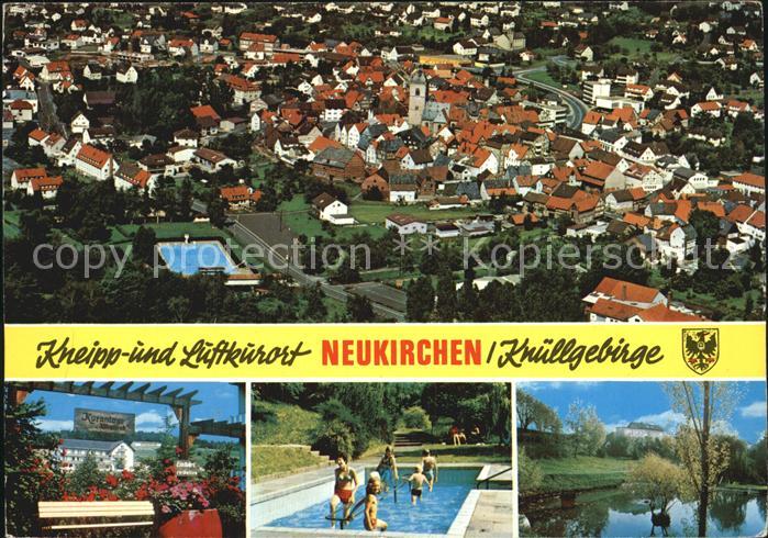 Neukirchen Knuellgebirge Stadtblick Kuranlage Wassertreten Schwanenteich