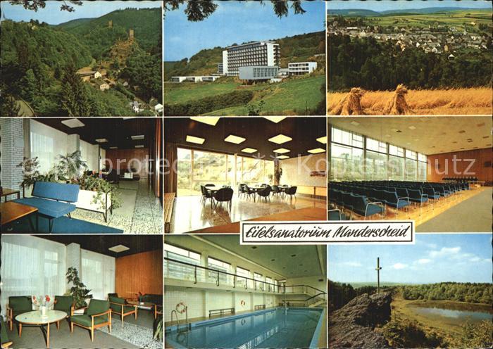 Manderscheid Eifel Eifelsanatorium Ober und Niederburg Auditorium Hallenbad Mose