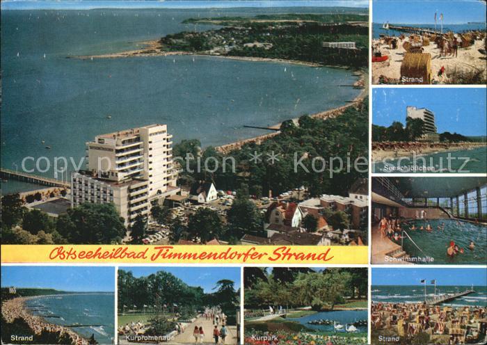 Timmendorfer Strand Fliegeraufnahme Strand Seeschloesschen Schwimmhalle Kurprome