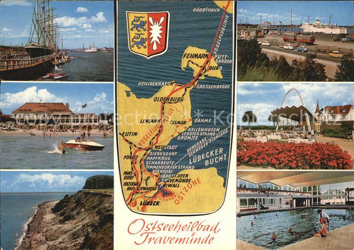 Travemuende Ostseebad Viermaster Strand Steilkueste Hafen Park Hallenbad