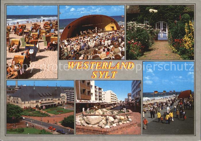 Westerland Sylt Strand Konzertpavillon Friesenhaus Hotel Strasse Promenade