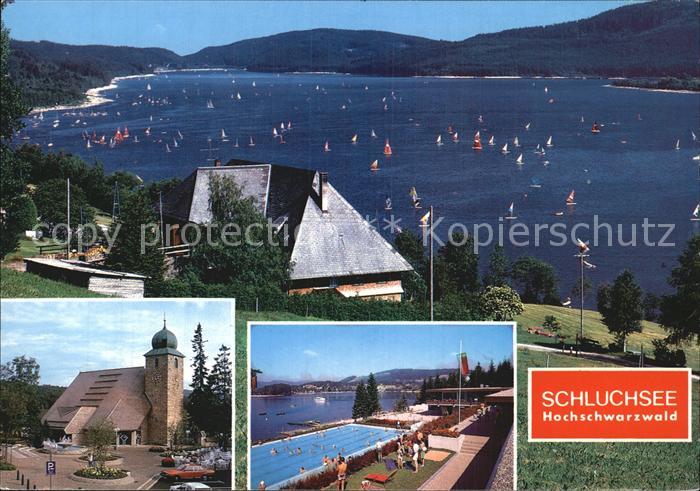 Schluchsee Seepanorama Kirche Schwimmbad