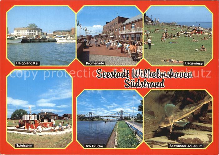 Wilhelmshaven  CITY Helgoland Kai Promenade Liegeweise Spielschiff KW Bruecke S